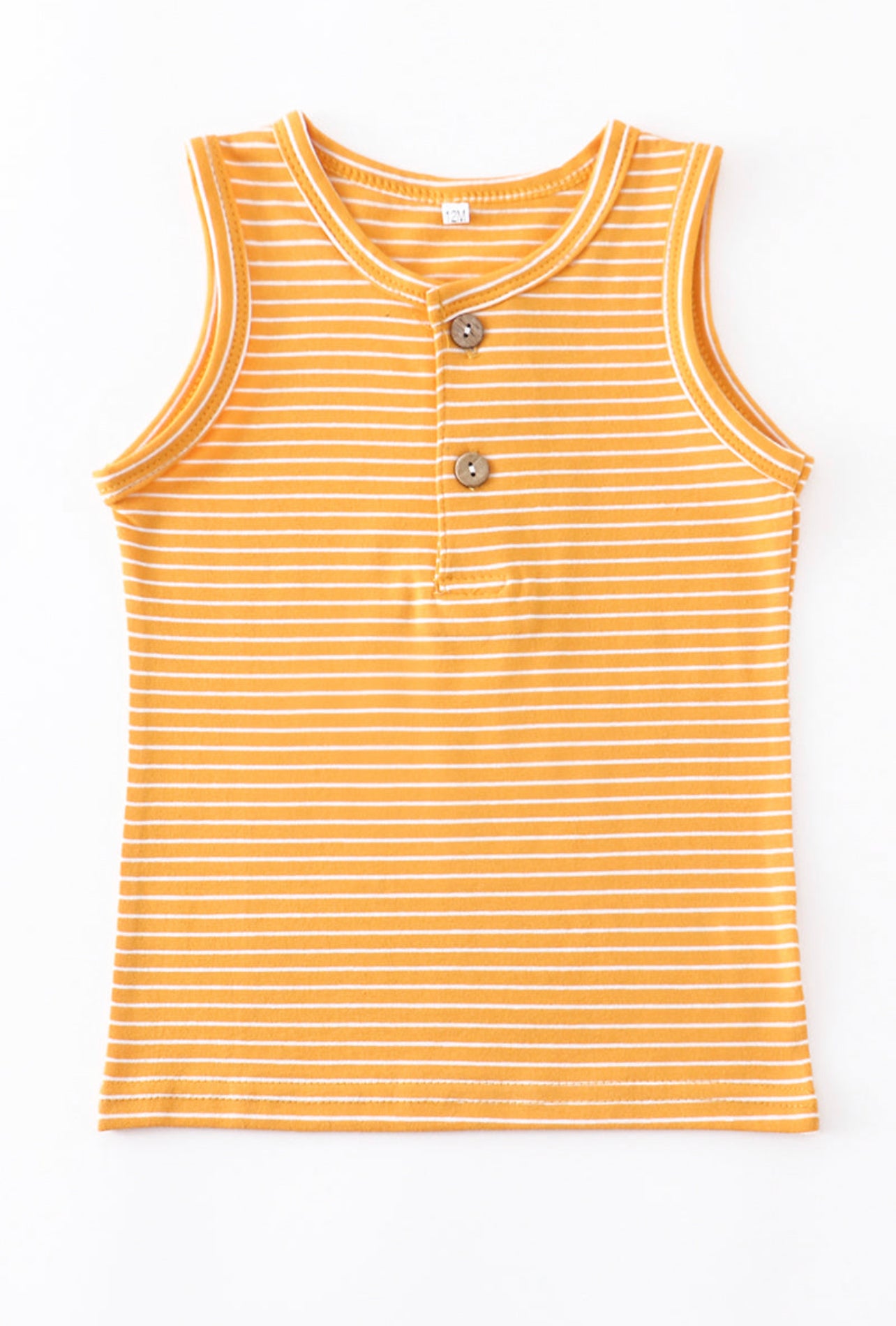 Mustard Stripe Botton Tank