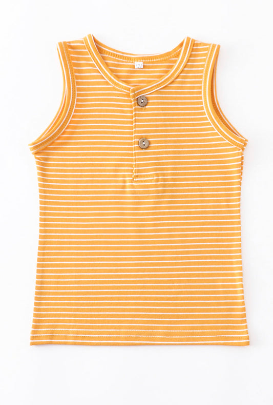 Mustard Stripe Botton Tank