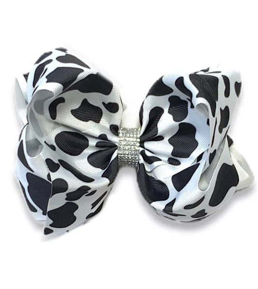 Cow Print Bow