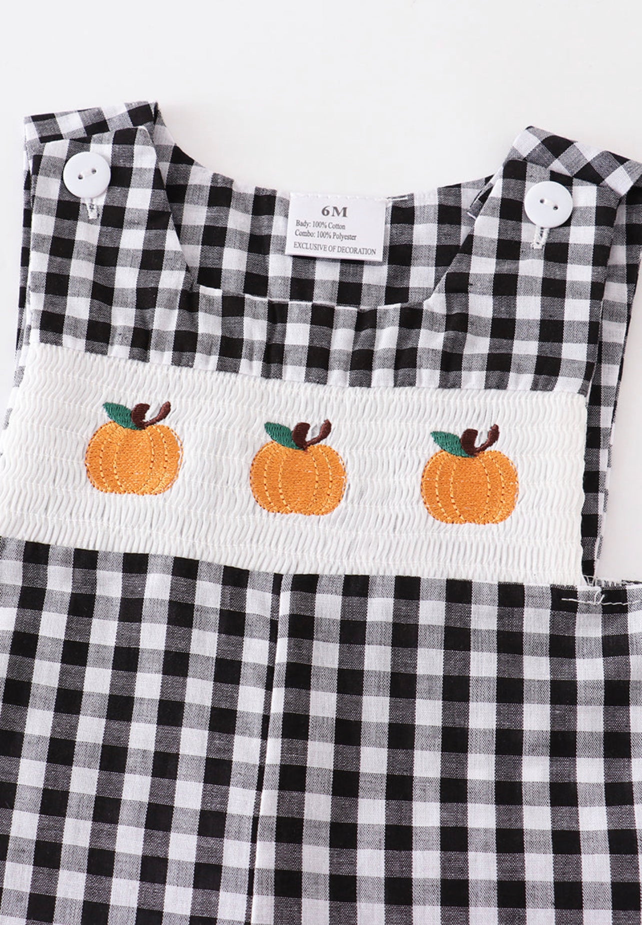 Plaid Pumpkin Smocked JonJon