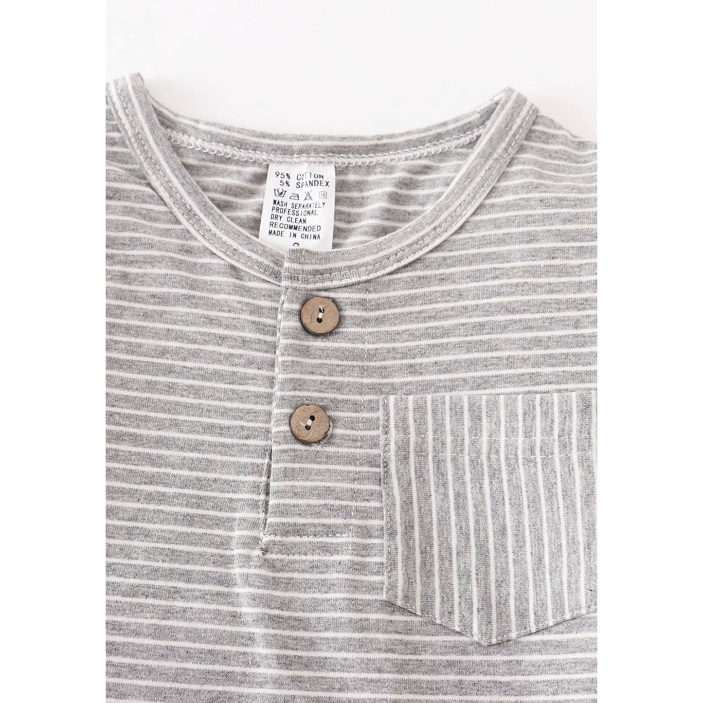 Grey Stripe Pocket Shirt