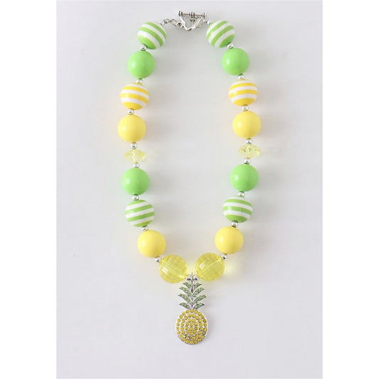 Pineapple Yellow/Green Bubble Necklace