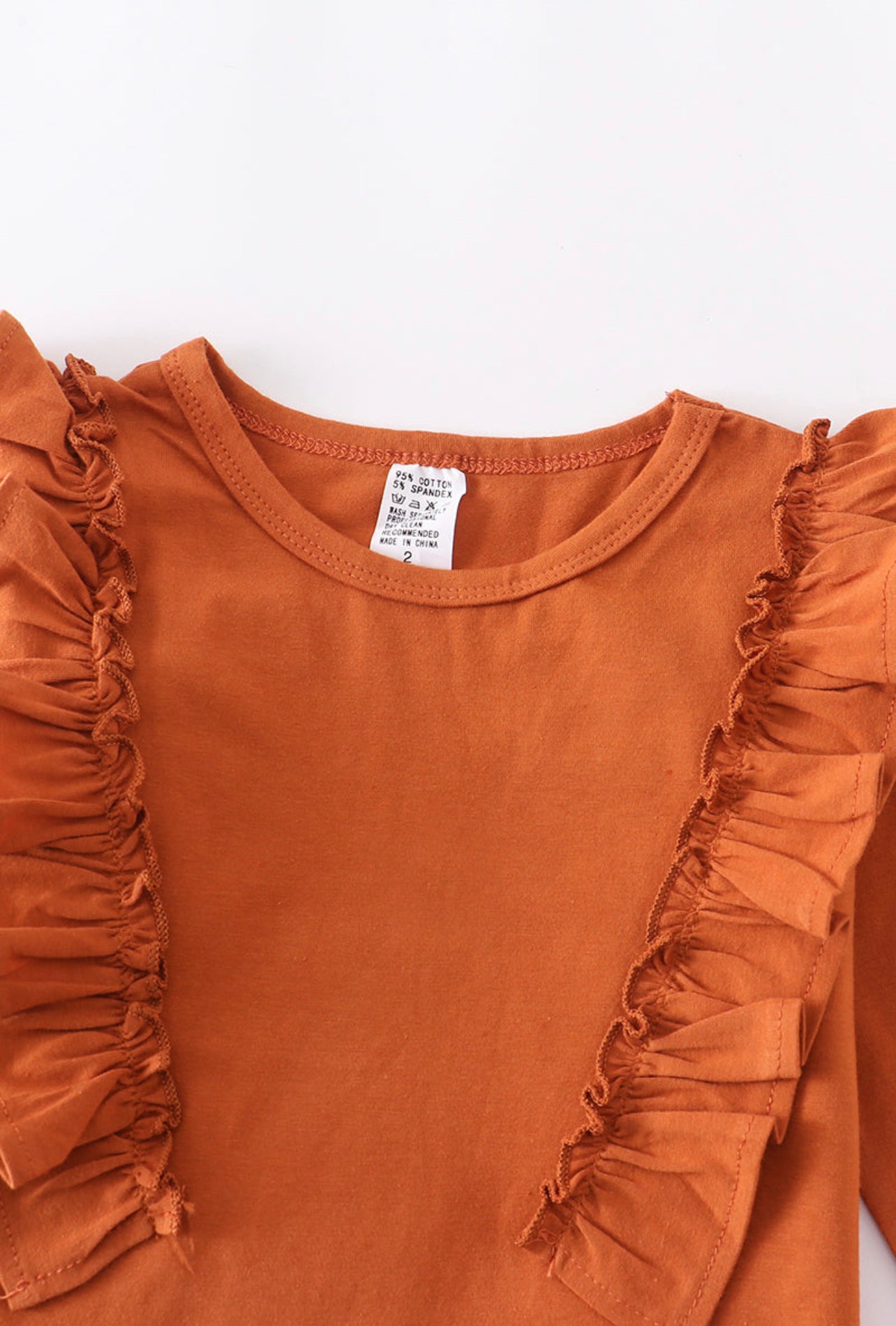 Rust Ruffle Shirt