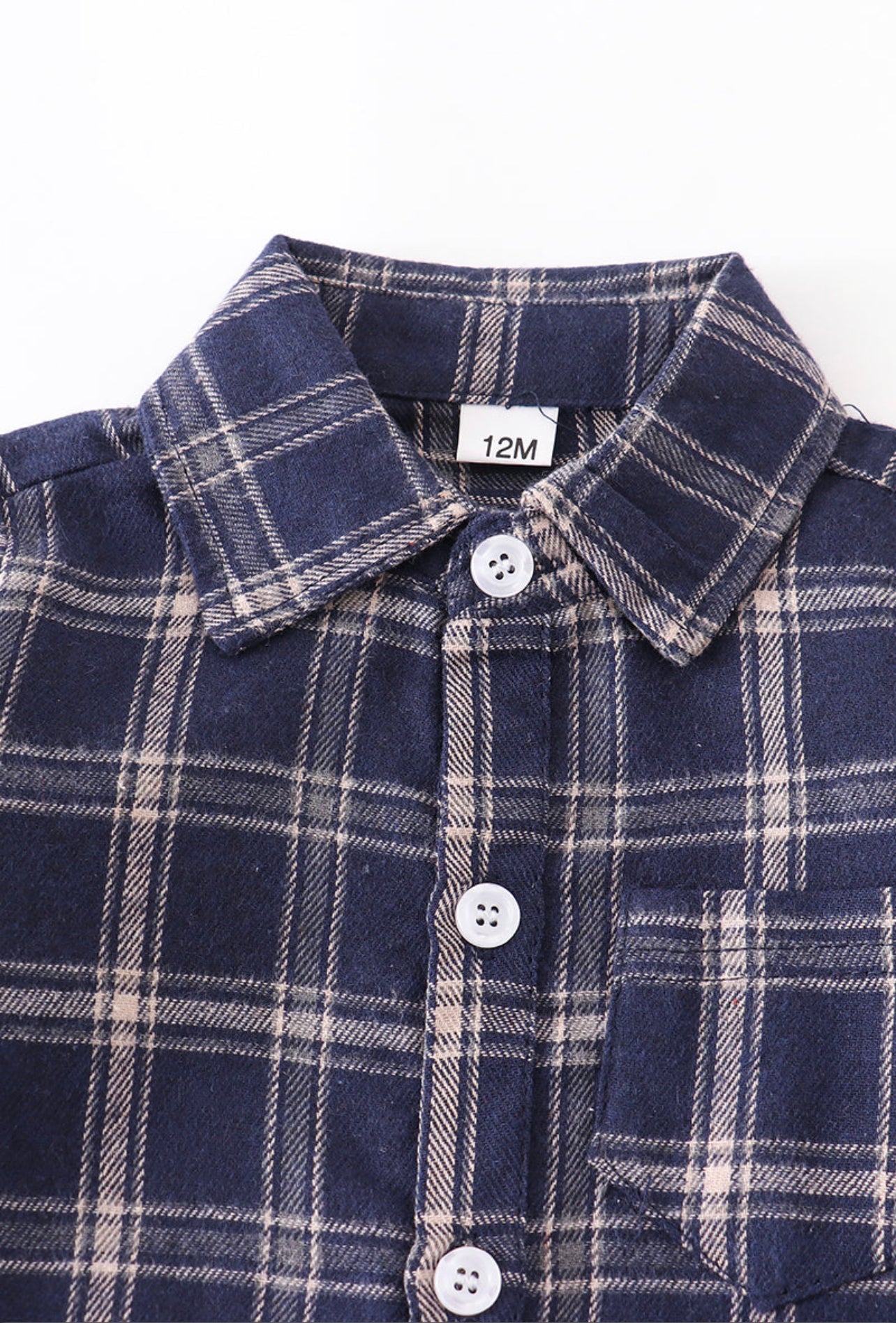 Indigo Plaid Button Down