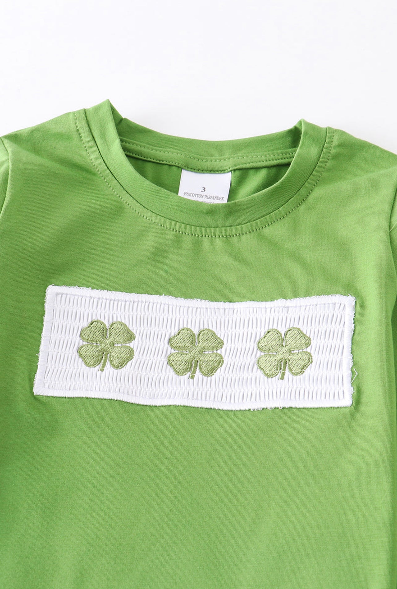 Green Clover Smocked Pants Set