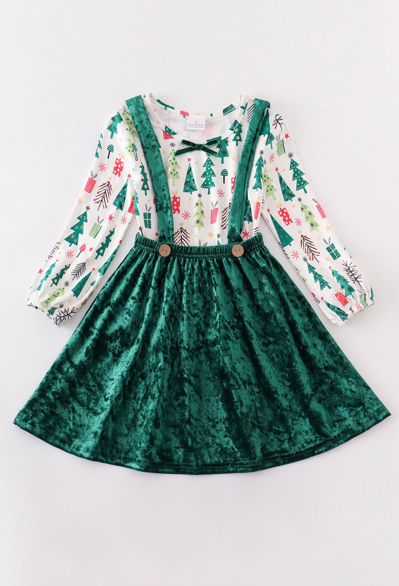 Christmas Tree Velvet Dress – Mini Amore Children's Boutique