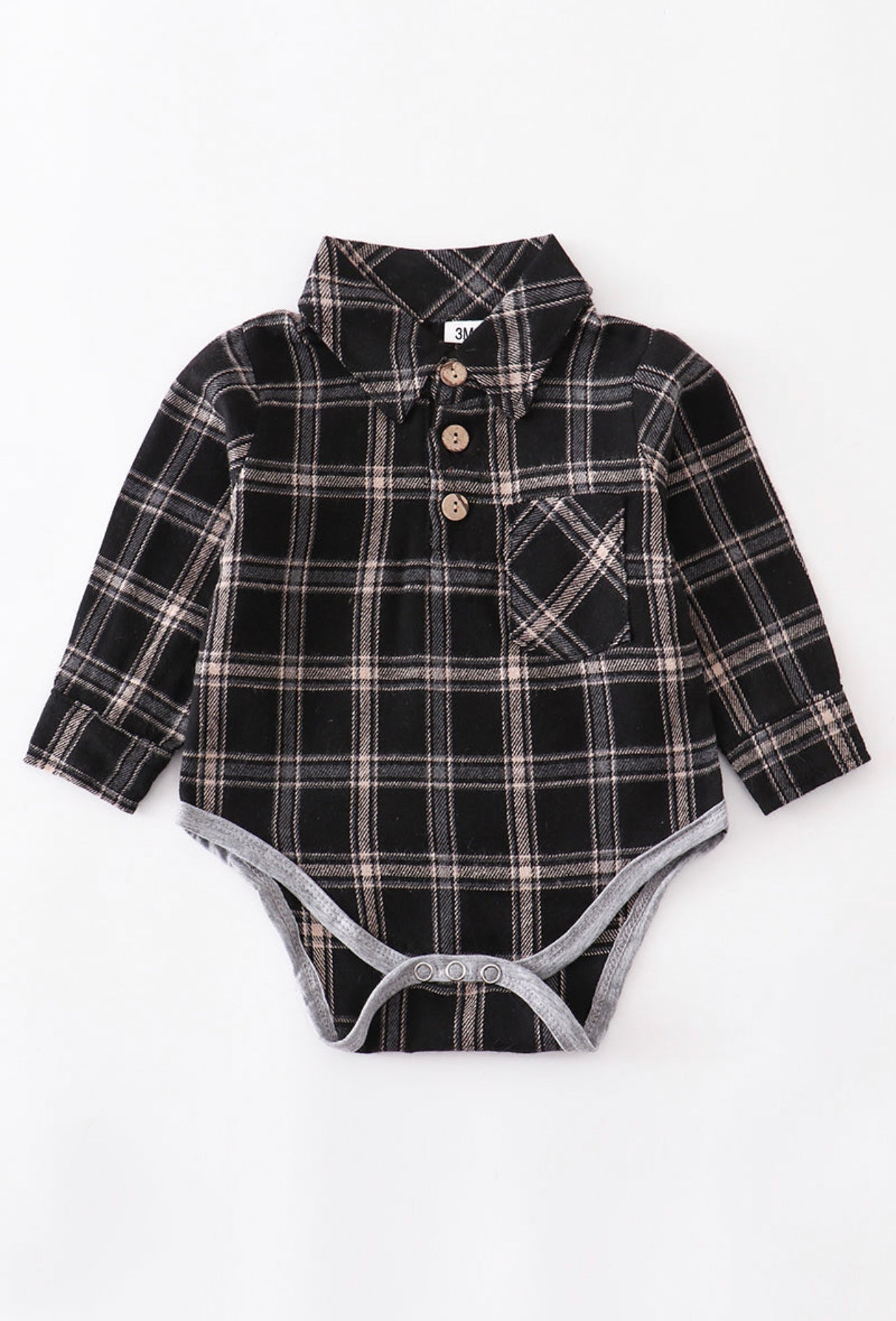 Black Plaid Romper