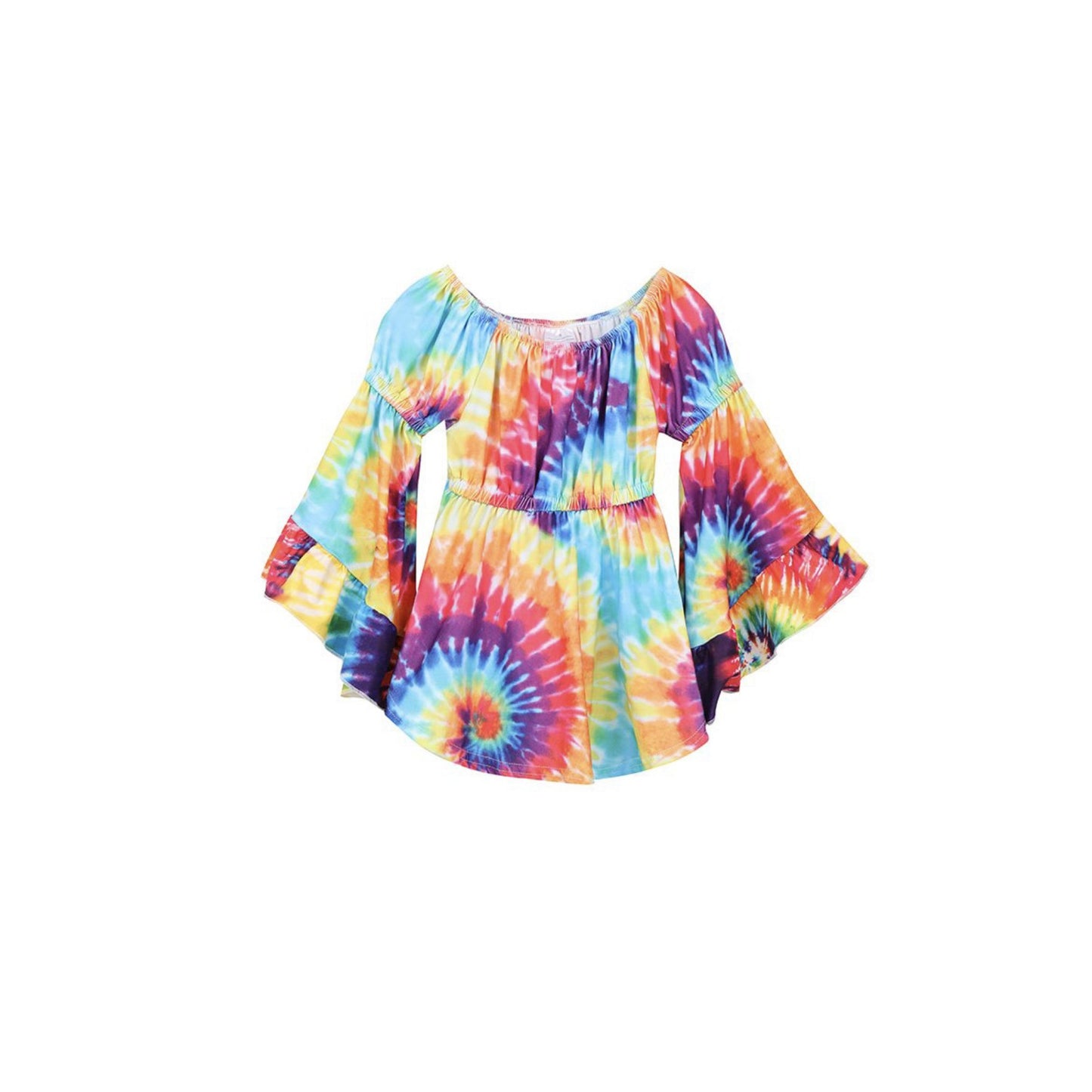 Twirl Tie Dye Ruffle Shirt