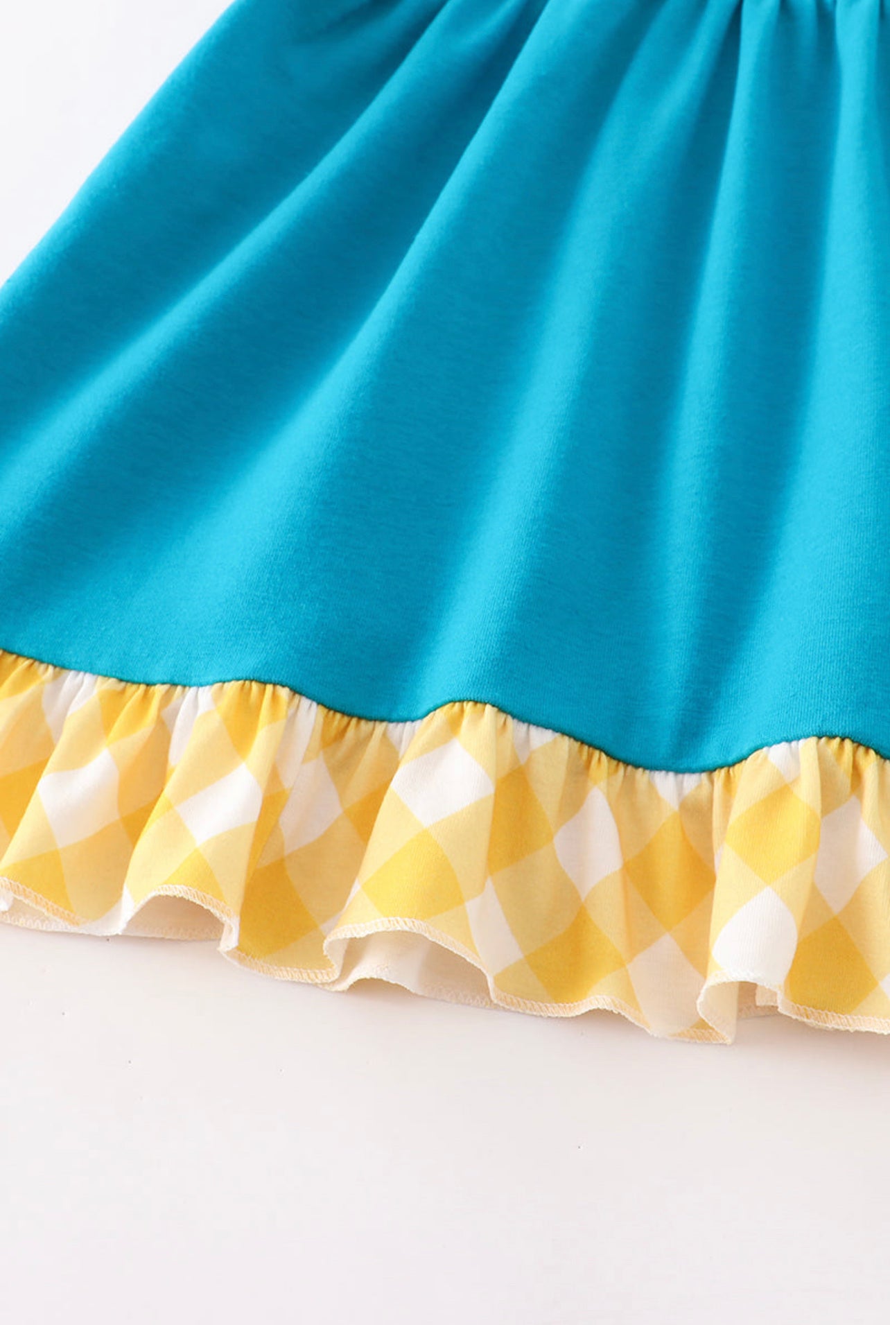 Teal/Yellow Applique Dress