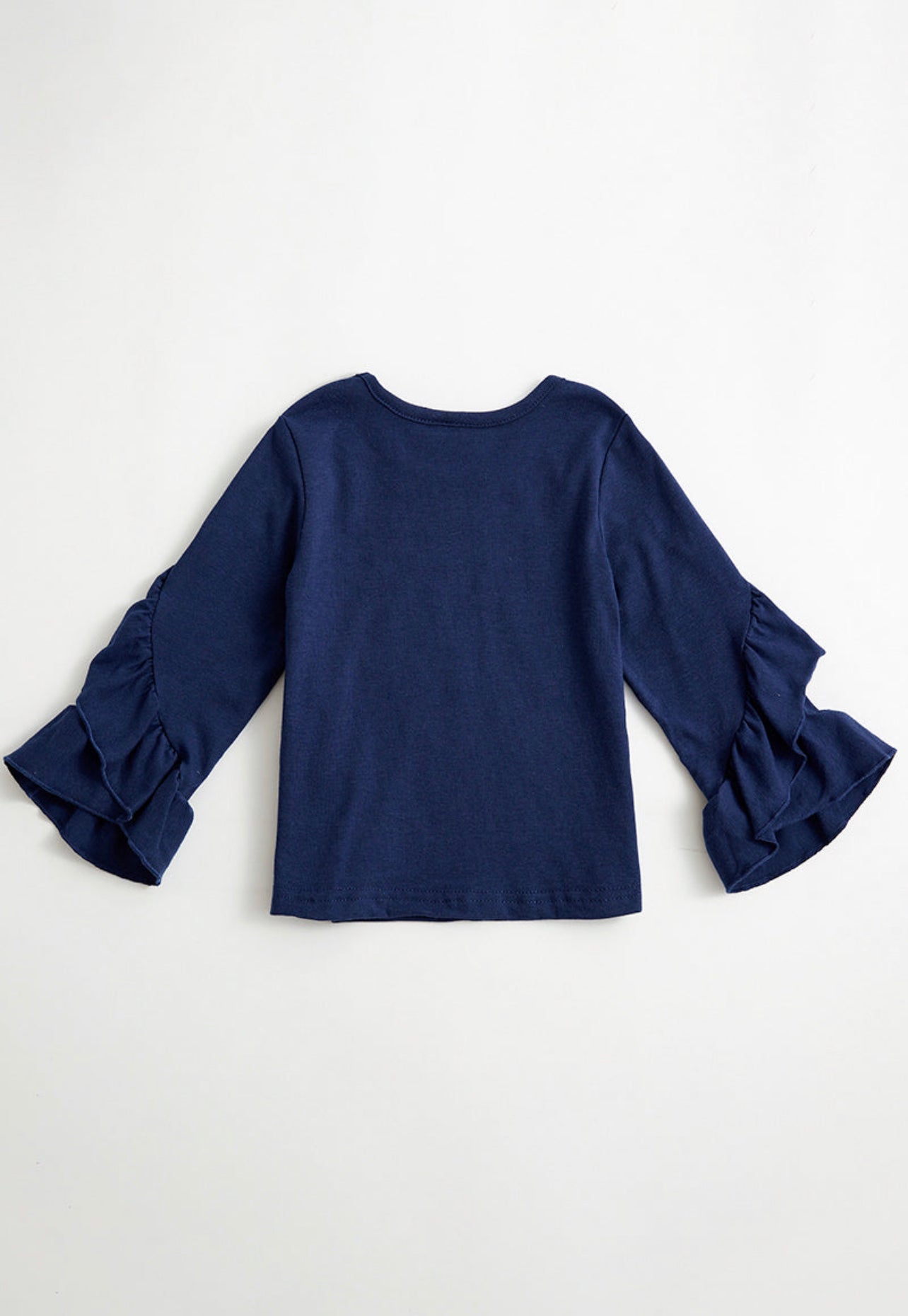 Navy Ruffle Thanksgiving Top