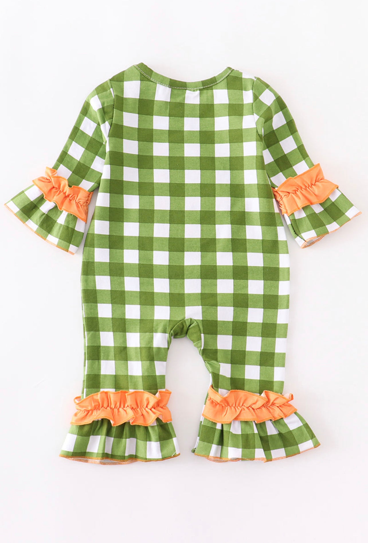 Gingham Scarecrow Ruffle Romper