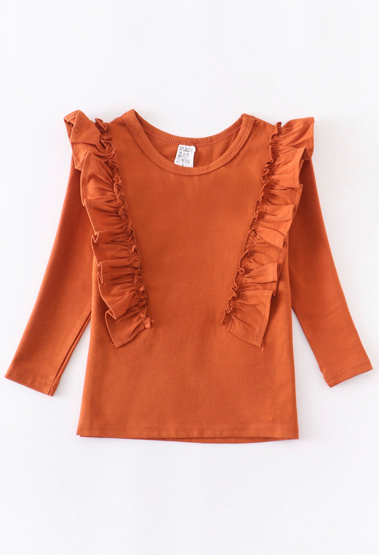Rust Ruffle Shirt