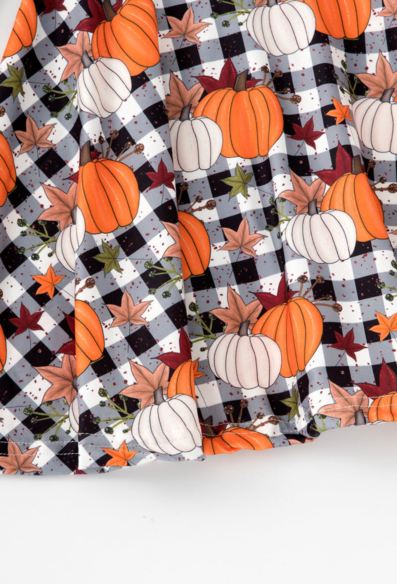 Pumpkin Plaid Twirl Dress