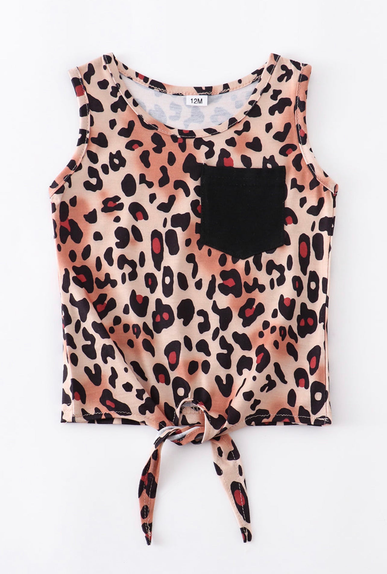 Brown Leopard Pocket Tank