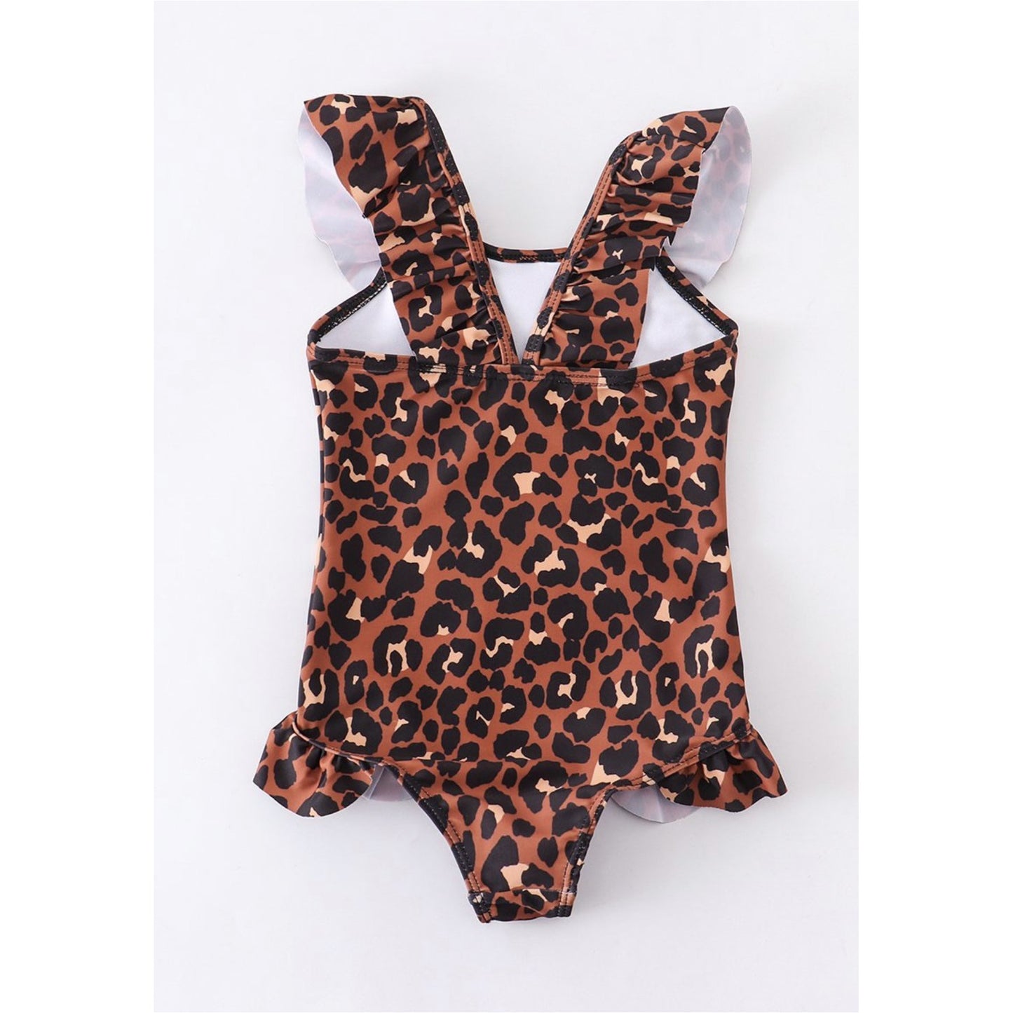 Leopard Ruffle Swim Suit