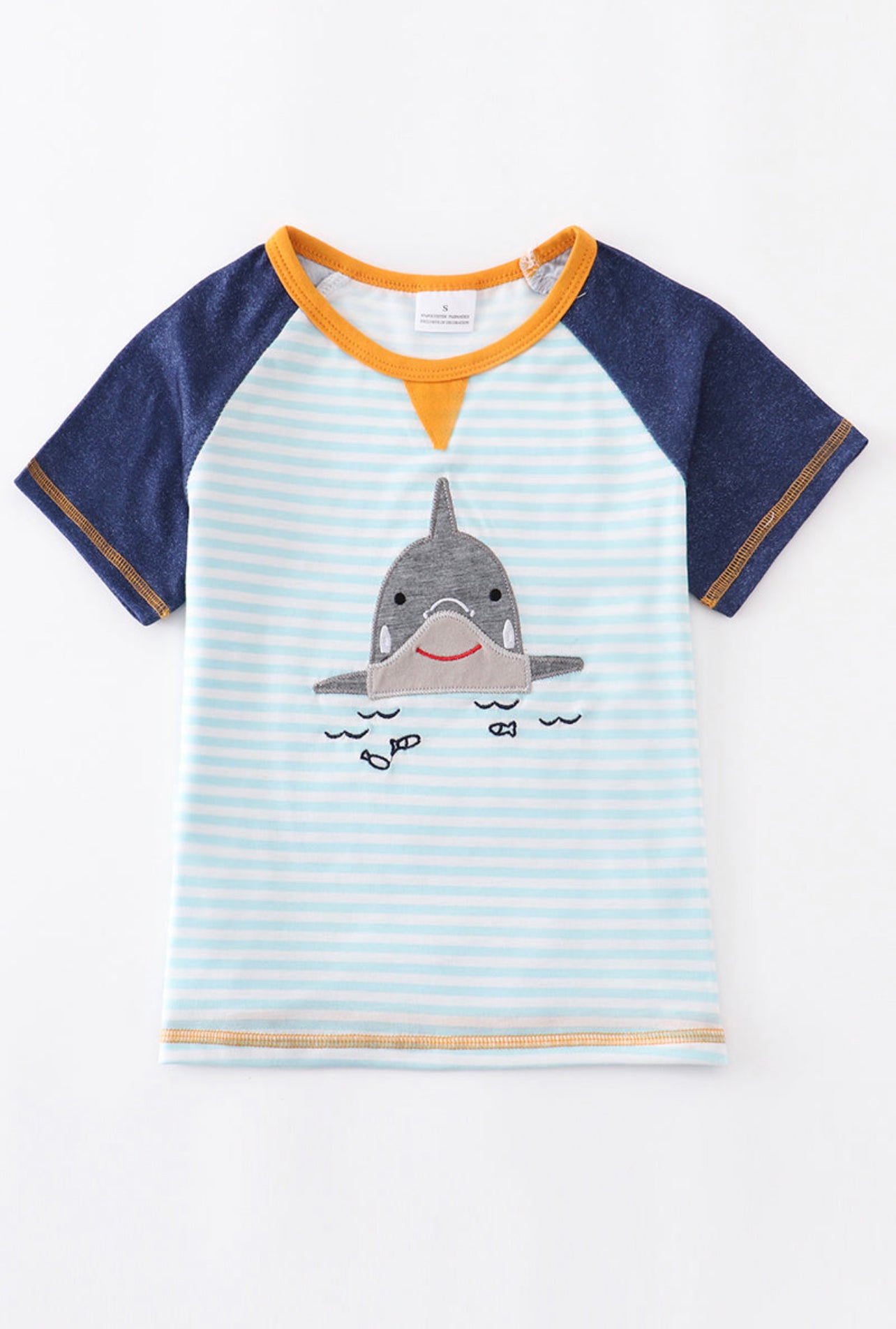 Blue Striped Shark Shirt