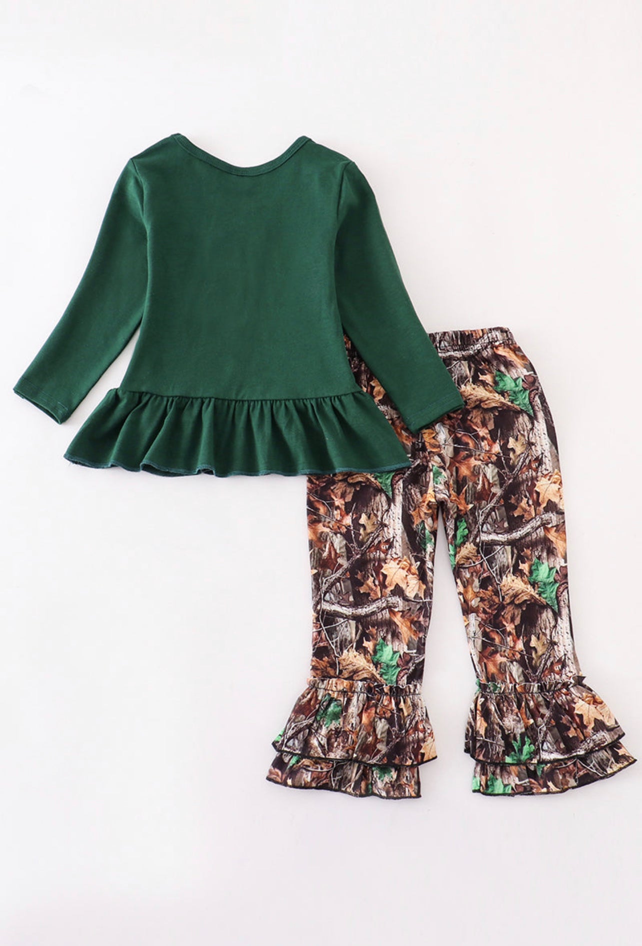 Camouflage Deer Ruffle Girl Set