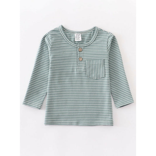 Green Stripe Pocket Shirt