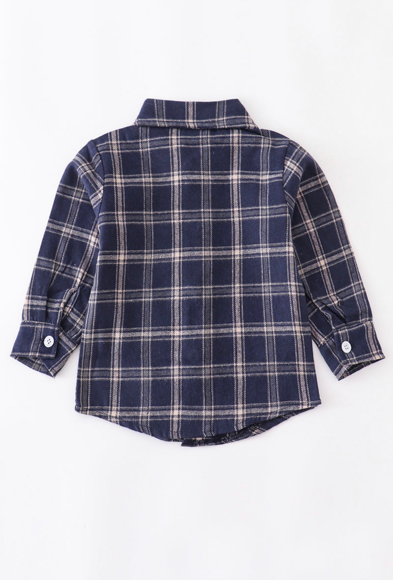 Indigo Plaid Button Down