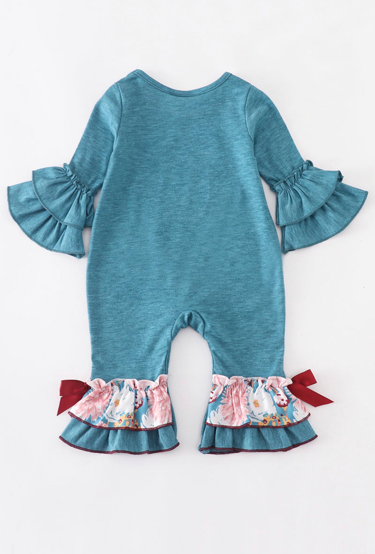 Teal Pumpkin Ruffle Romper