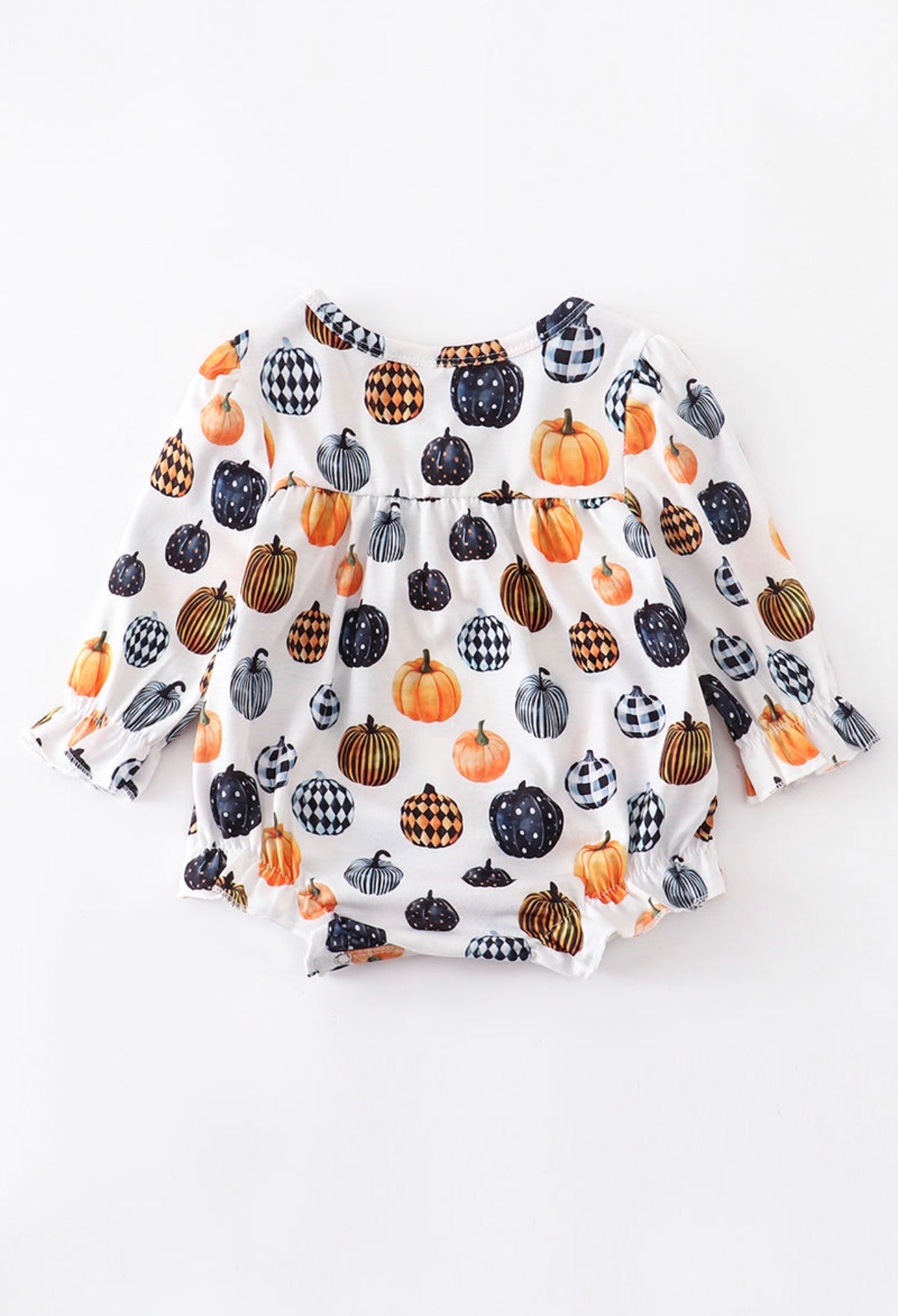 Multicolor Pumpkin Girl  Romper