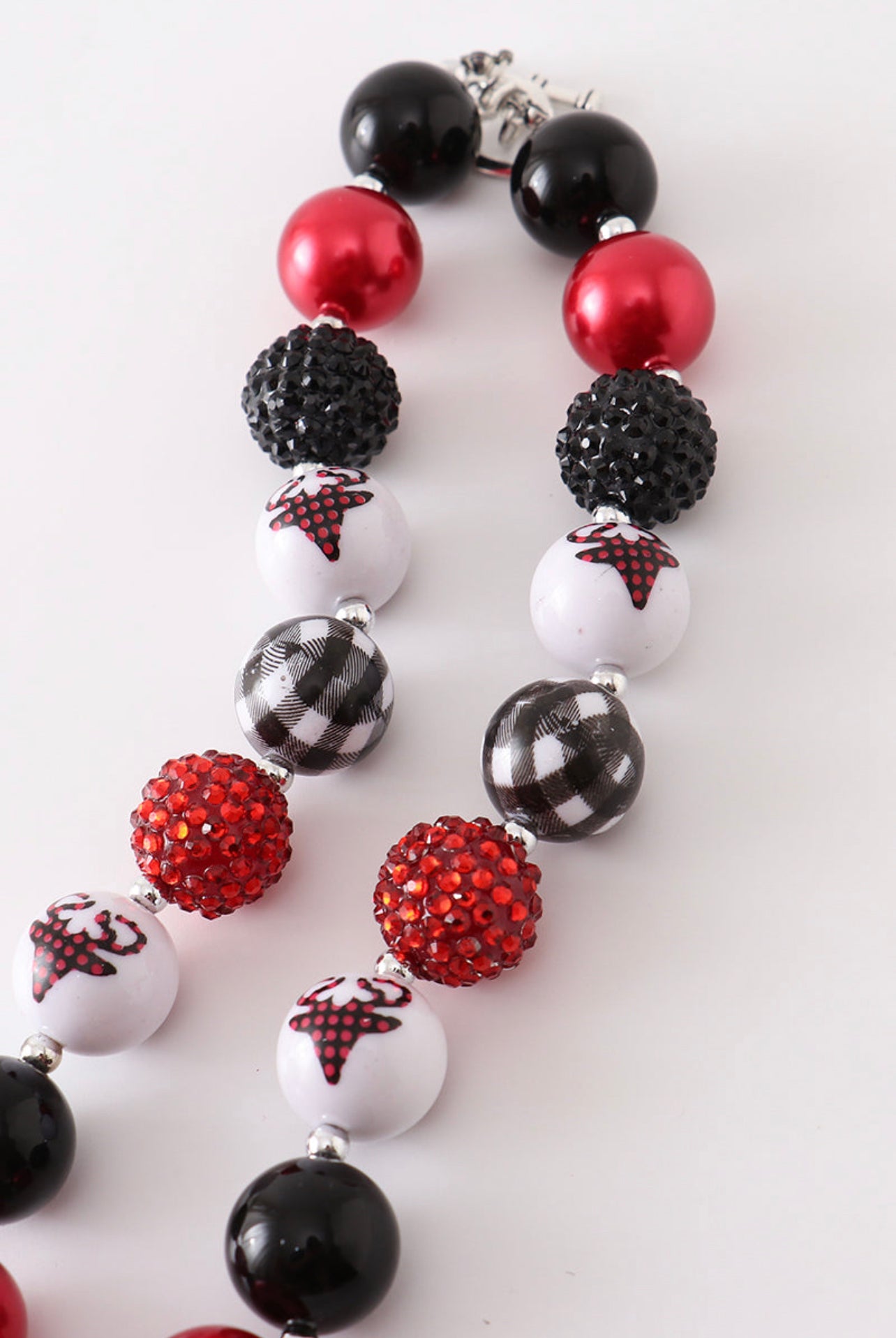 Plaid Deer Bubble Necklace