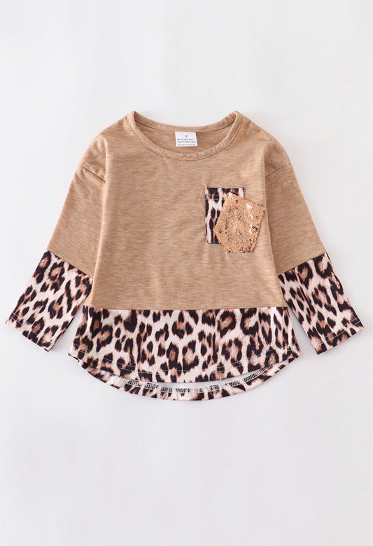 Leopard Sequin Top