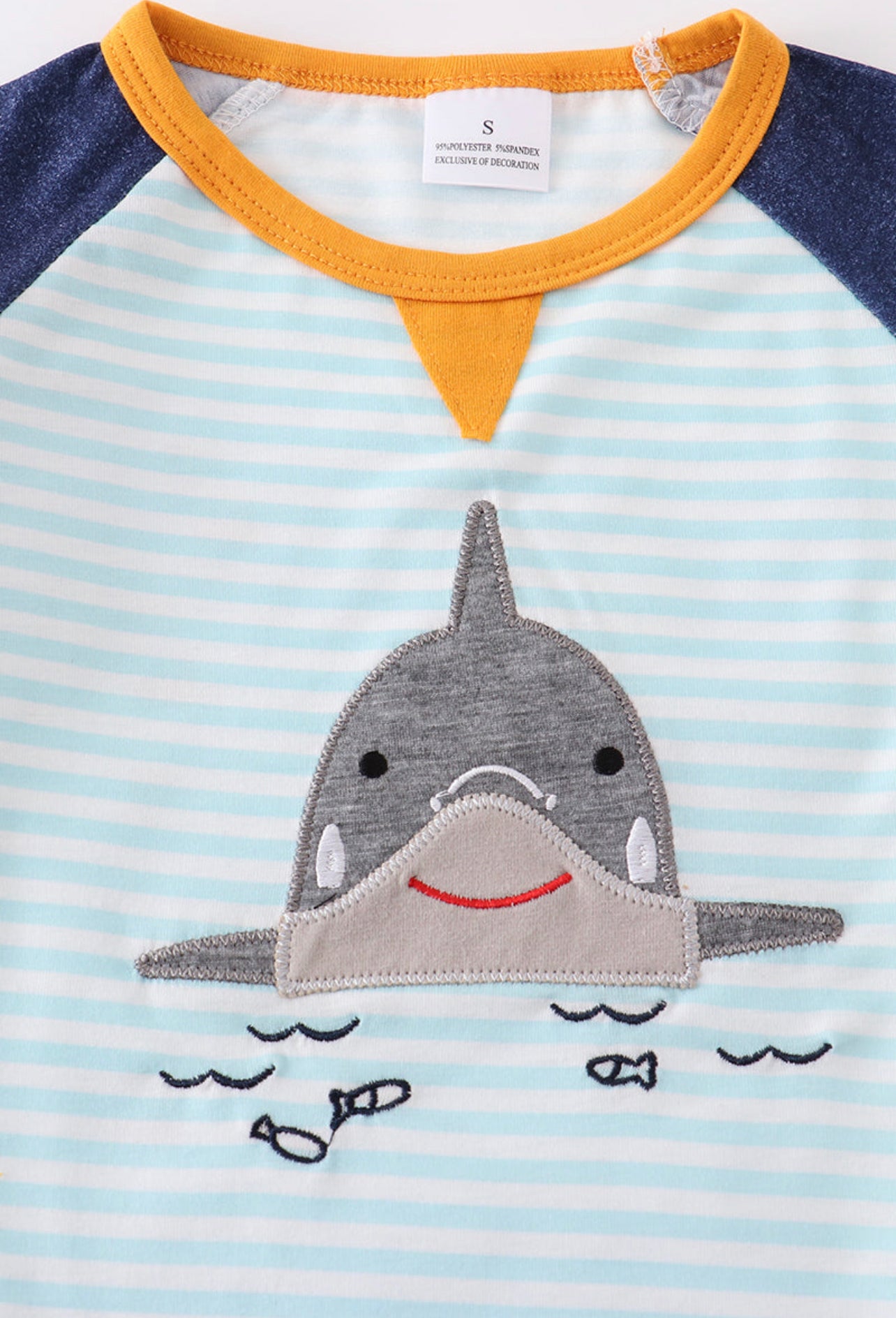 Blue Striped Shark Shirt