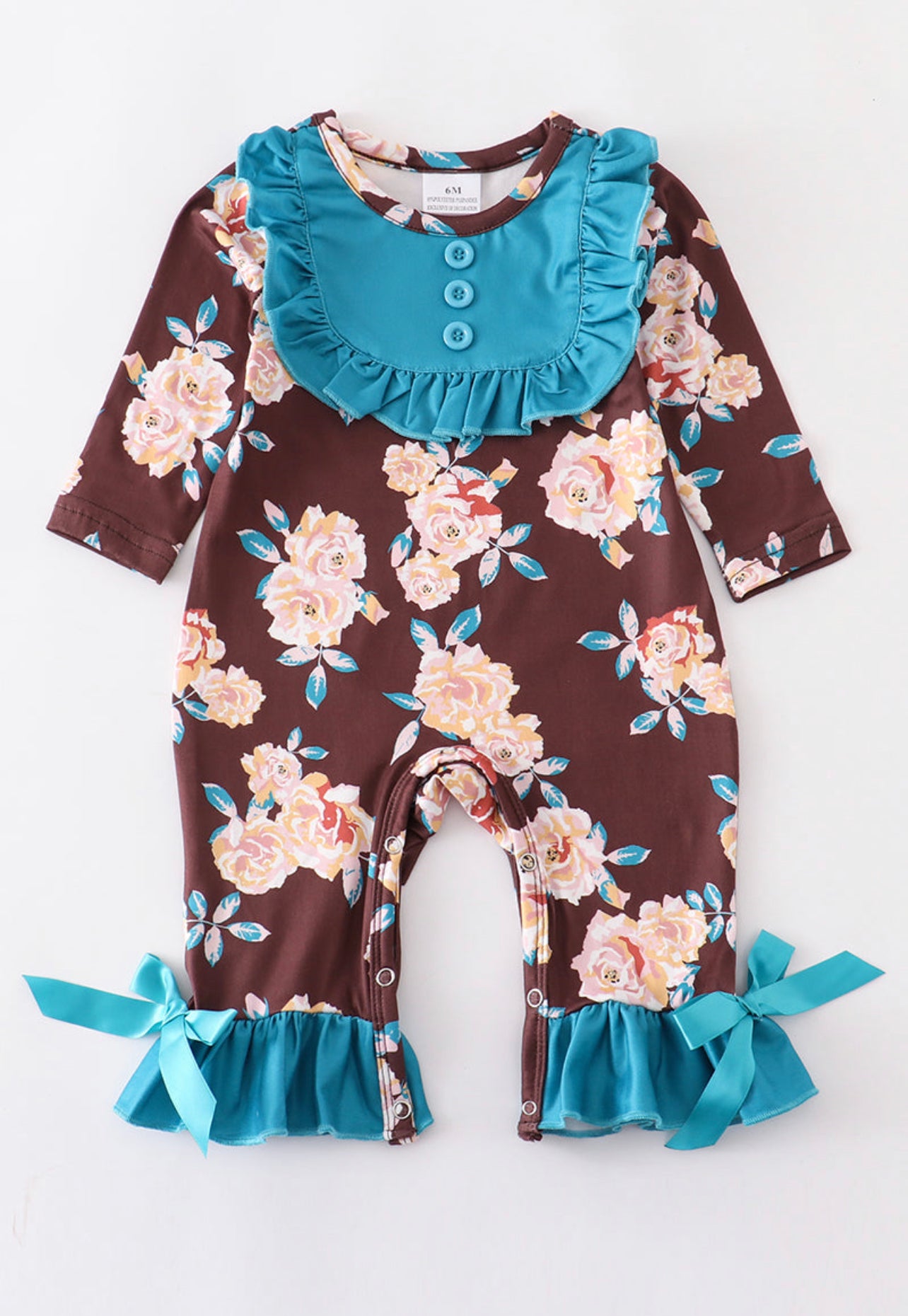 Blue Floral Romper