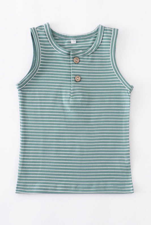 Green Stripe Botton Tank