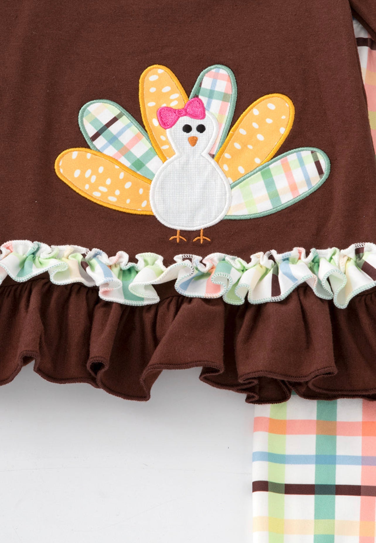 Brown Turkey Ruffle Legging Set