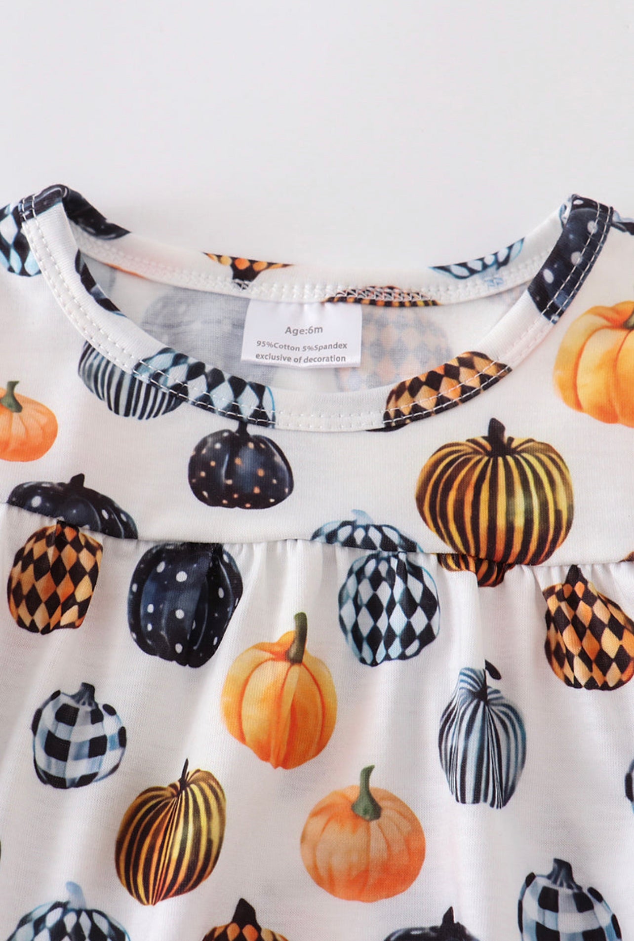 Multicolor Pumpkin Girl  Romper