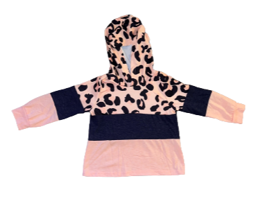 Leopard Colorblock Pullover
